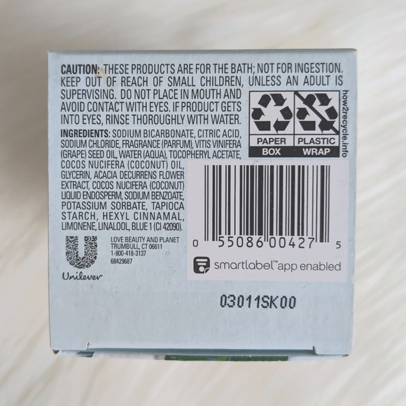 🌺FREE W/PURCHASE!! Love, Beauty & Planet Coconut Water & Mimosa Bath Bombs - Picture 6 of 6